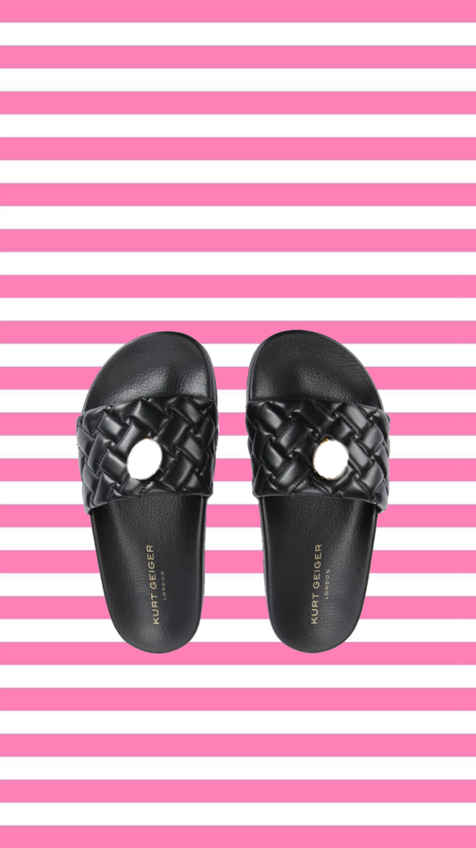 Black Sandals (GOLD PENDANT‼️)